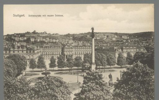 Stuttgart. Schlossplatz with the New Palace