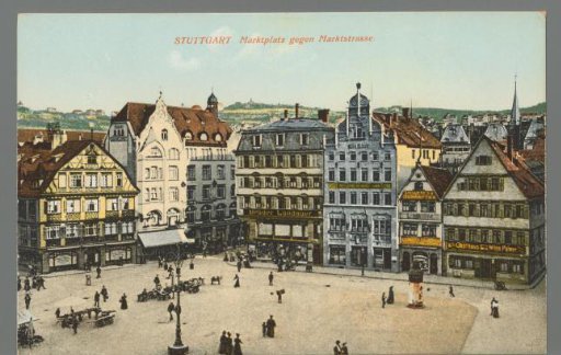 Stuttgart. Market Square facing Market Street