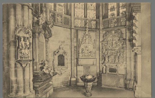 Trier. Liebfrauen Church. Tombs and Baptismal Font