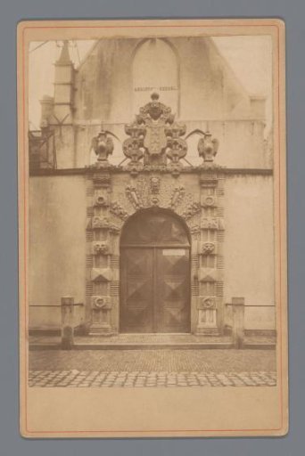 Gate of the Agnietenschool on the Oudezijds Voorburgwal in Amsterdam