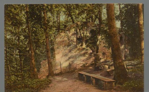 Weimar. View of the old ruin in the park