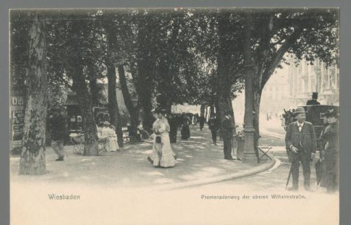 Wiesbaden. Promenade path of the upper Wilhelmstraße