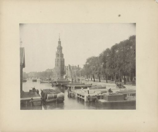 View of the Montelbaanstoren in Amsterdam