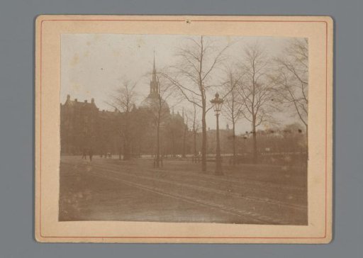 View of the Leidsebosje and the Koepelkerk in Amsterdam
