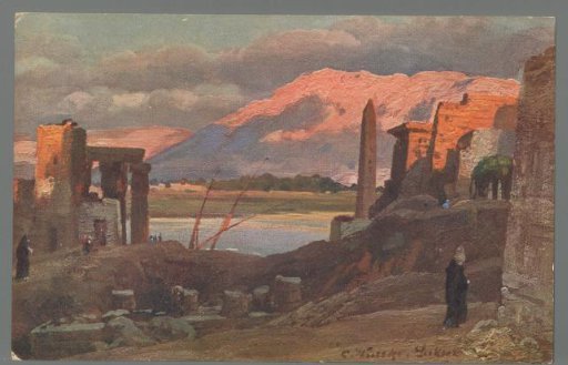 Luxor with the mountains of Thebes