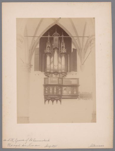 Organ on the north side of the Great or Saint Lawrence Church in Alkmaar