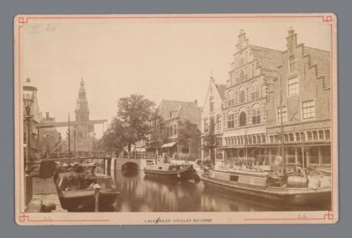 Street view in Alkmaar with the Waag