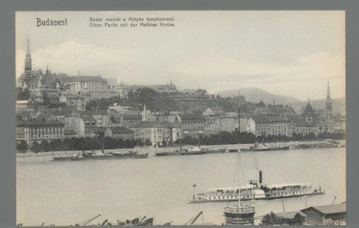 Budapest. View of Buda with the Matthias Church / Ofner Partie mit der Mathias Kirche