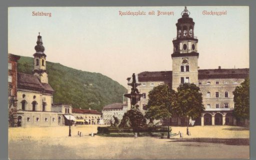 Salzburg - Residenzplatz with Fountain and Glockenspiel