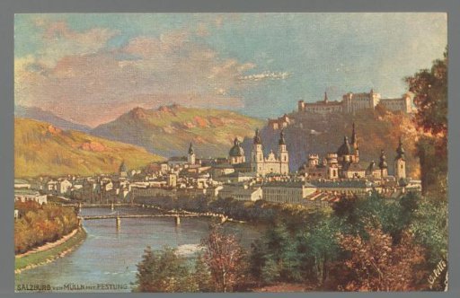 Salzburg from Mülln with the Fortress