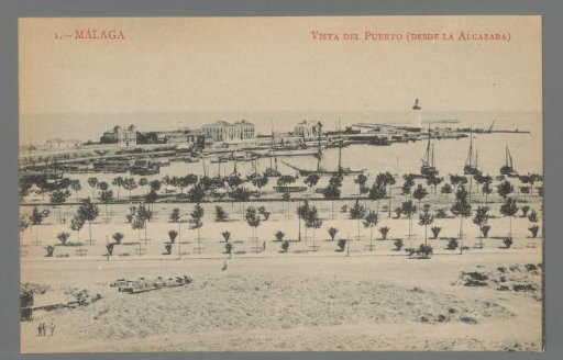Málaga. View of the Port (from the Alcazaba)