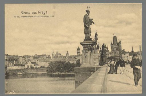 Greetings from Prague! The St. John's Statue on the Charles Bridge