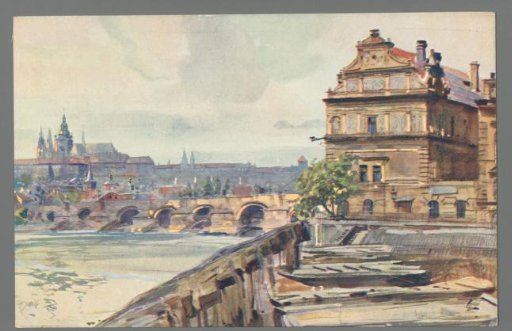 Old Town Mills and Hradčany, View from Františkovo nábřeží