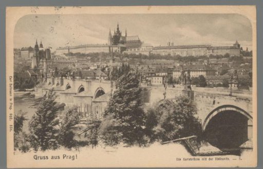 Greetings from Prague! The Charles Bridge with Malá Strana