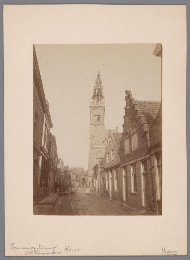 Lingerzijde in Edam with the Play Tower of the Little Church or Our Lady's Church