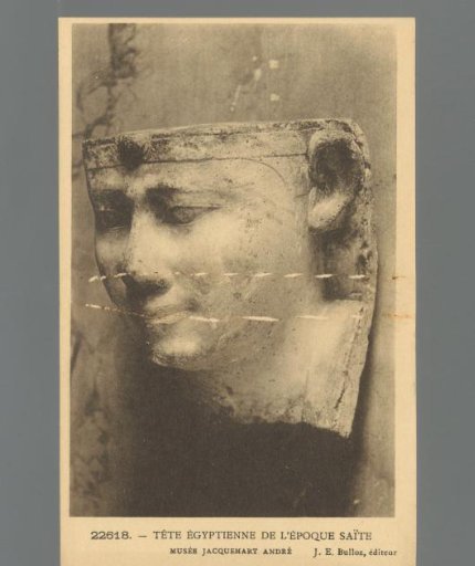 Egyptian Head from the Saite Period. Musée Jacquemart André