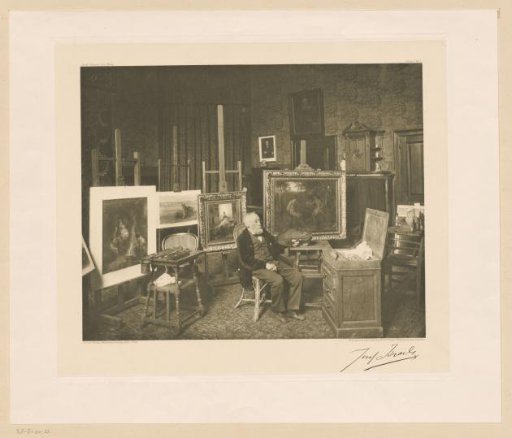 Portrait of Jozef Israëls in his studio