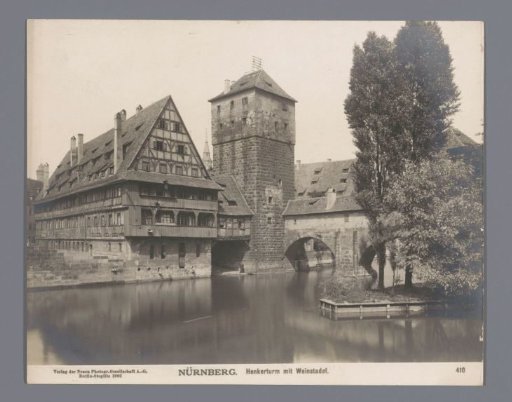 Henkerturm and Weinstadel on the Pegnitz in Nuremberg