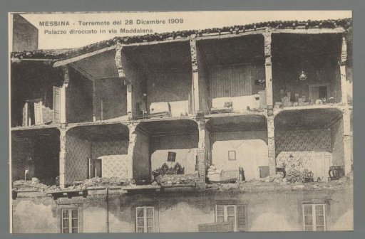 Messina. Earthquake of December 28, 1908. Collapsed Palace in Via Maddalena