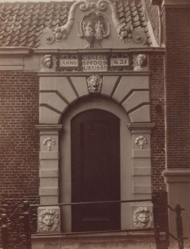 Gate of the Zuiderzee Museum in Enkhuizen, former gate of the warehouses of the East India Company