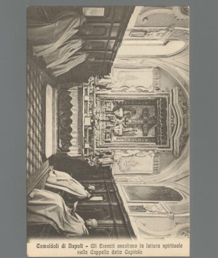 Camaldoli of Naples. The Hermits Listening to Spiritual Reading in the Chapel Called the Chapter