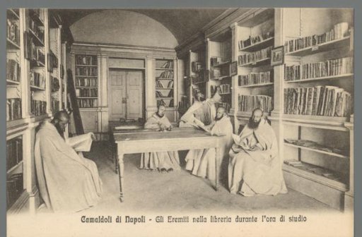 Camaldoli of Naples. The Hermits in the Library During Study Hour