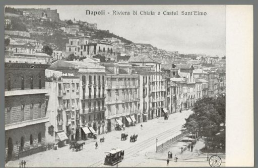 Naples. Riviera di Chiaia and Castel Sant'Elmo