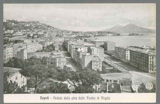 Naples. View of the city from the Tomb of Virgil