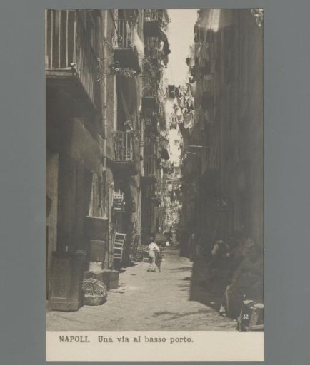Naples. A street in the lower port