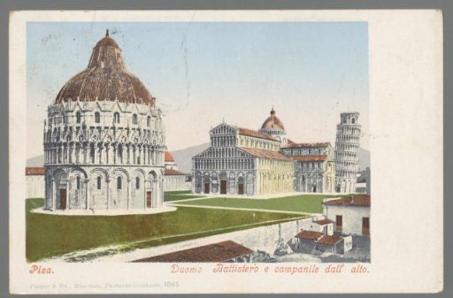 Pisa. Cathedral, Baptistery, and Campanile from above