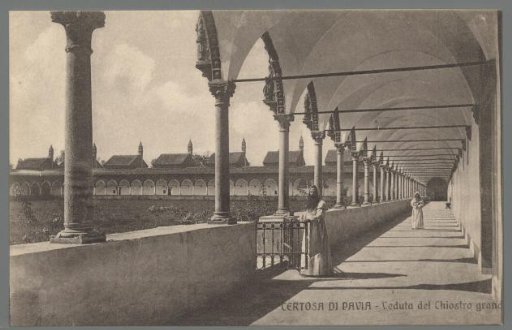 Certosa di Pavia. View of the Great Cloister
