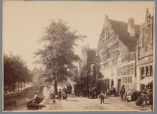 Photographic Reproduction of a Painting of a View of Enkhuizen by Cornelis Springer