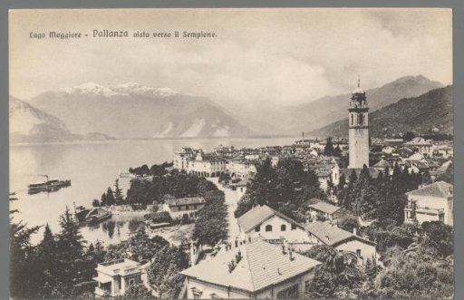 Lago Maggiore. Pallanza viewed towards the Sempione