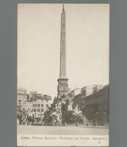 Rome. Piazza Navona. Fontana dei Fiumi (Bernini)