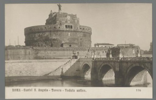 Rome. Castel S. Angelo. Tiber. Ancient view