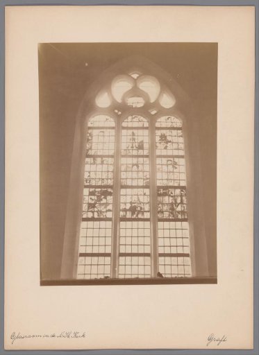 Painted window in the Great Church in Graft