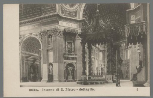 Rome. Interior of St. Peter's, detail