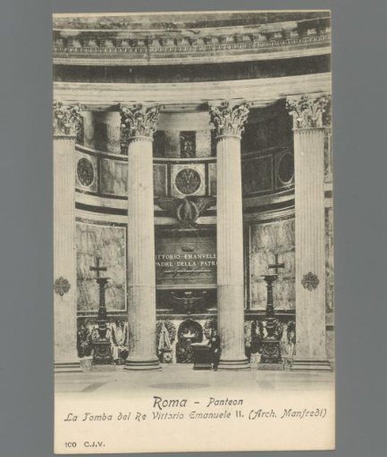 Rome. Pantheon. The Tomb of King Victor Emmanuel II (Arch. Manfredi)