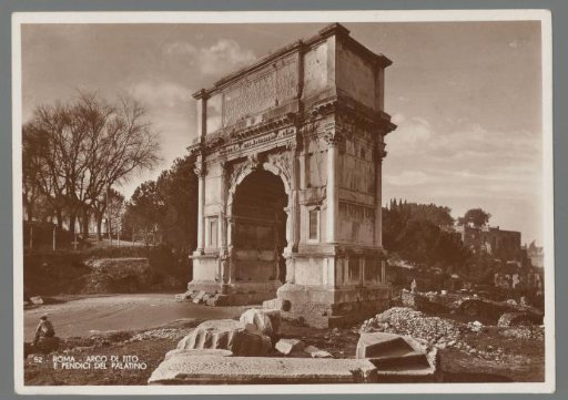 Rome. Arch of Titus and slopes of the Palatine