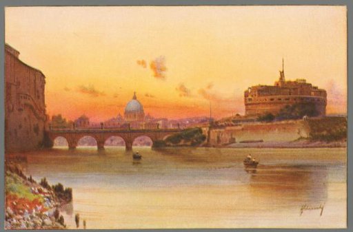 Rome. Bridge and Castel S. Angelo
