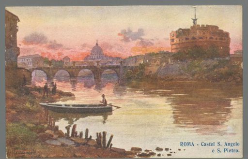 Rome. Castel Sant'Angelo and St. Peter's