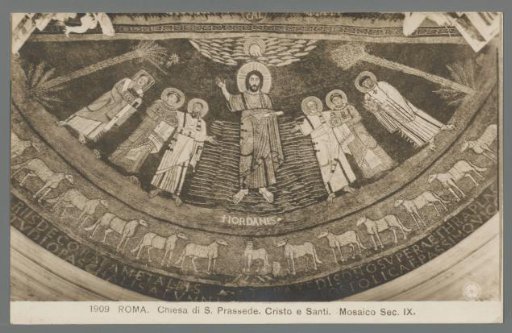 Rome. Church of St. Praxedes. Christ and Saints. Mosaic, 9th Century