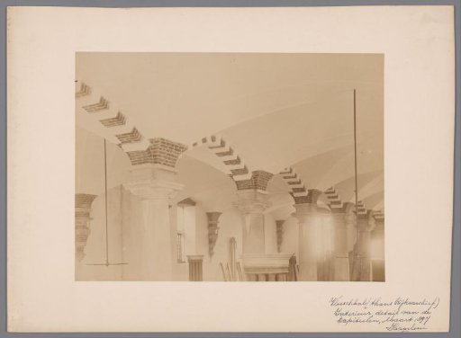 Capitals in the interior of the Meat Hall in Haarlem