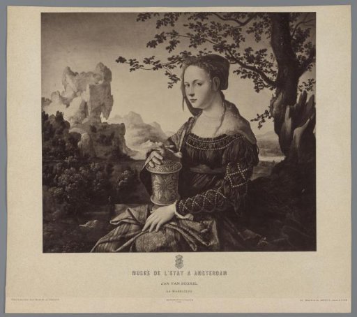 Photographic reproduction of the painting Maria Magdalena by Jan van Scorel, coll. Rijksmuseum