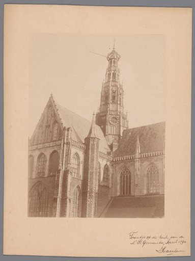 Tower of the Great or St. Bavo's Church in Haarlem