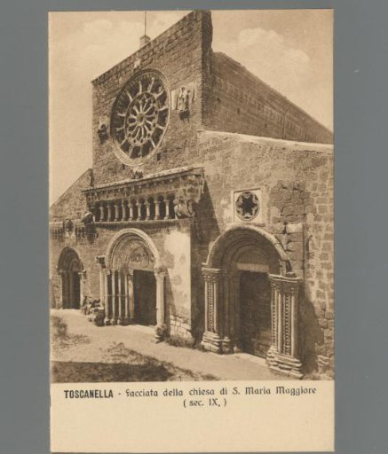 Toscanella. Facade of the Church of St. Mary the Greater (9th century)
