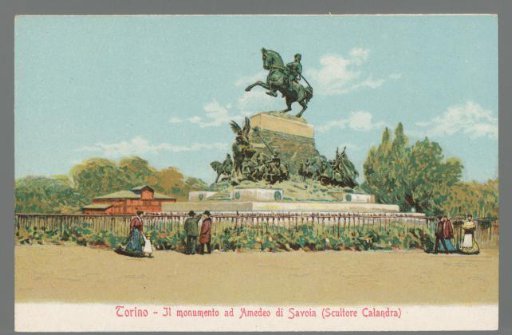 Turin. The monument to Amedeo of Savoy (Sculptor Calandra)