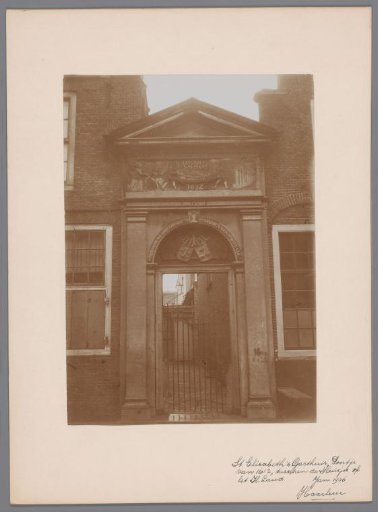 Gate of the St. Elisabeth Hospital on the Groot Heilig Land in Haarlem