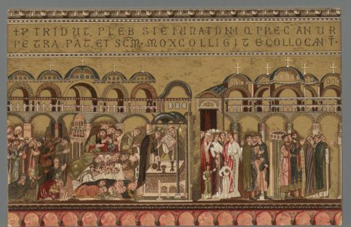 Mosaic (interior). The miraculous discovery of the body of St. Mark