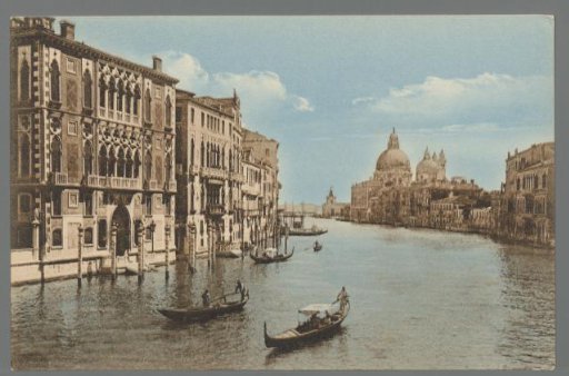 Venice. Grand Canal viewed from the Accademia and Franchetti Palace